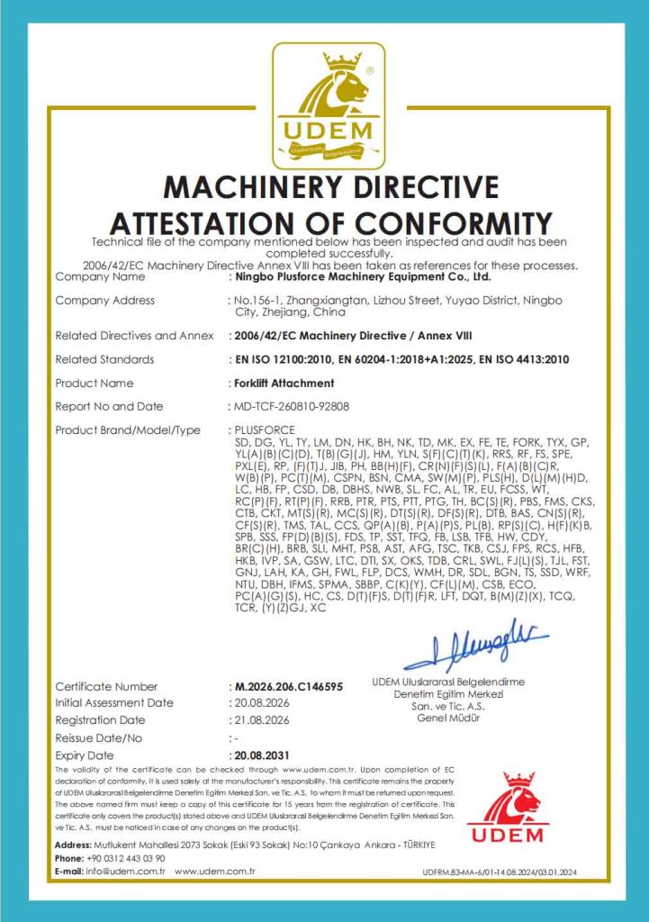 FORKLIFT ATTACHMENT CE